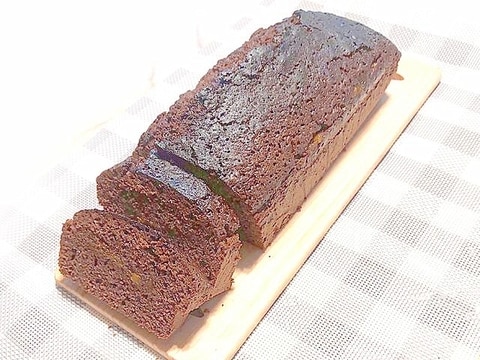 ジャムをサンド!ブラウニー風チョコパウンドケーキ♪